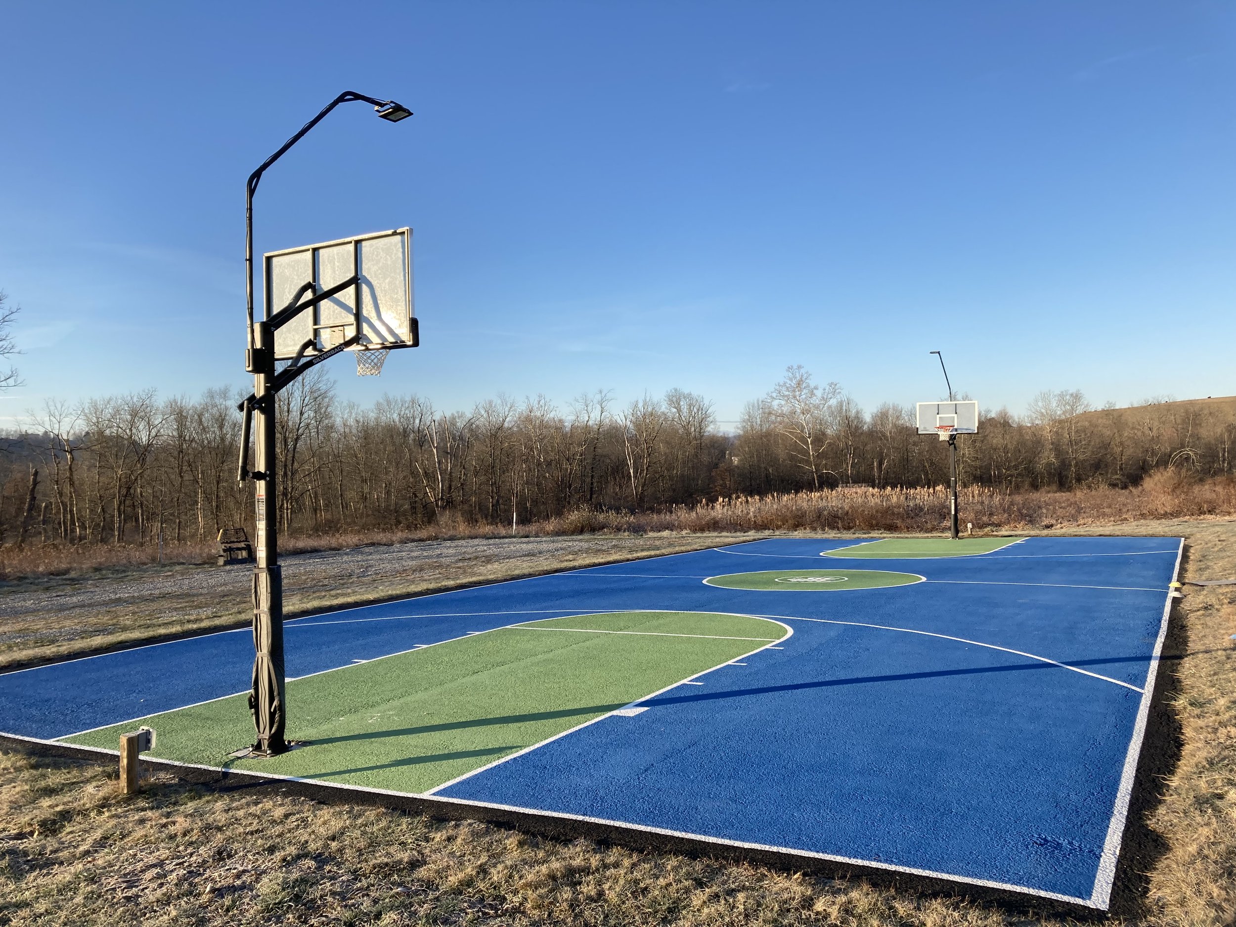 Lighted Basketball Court