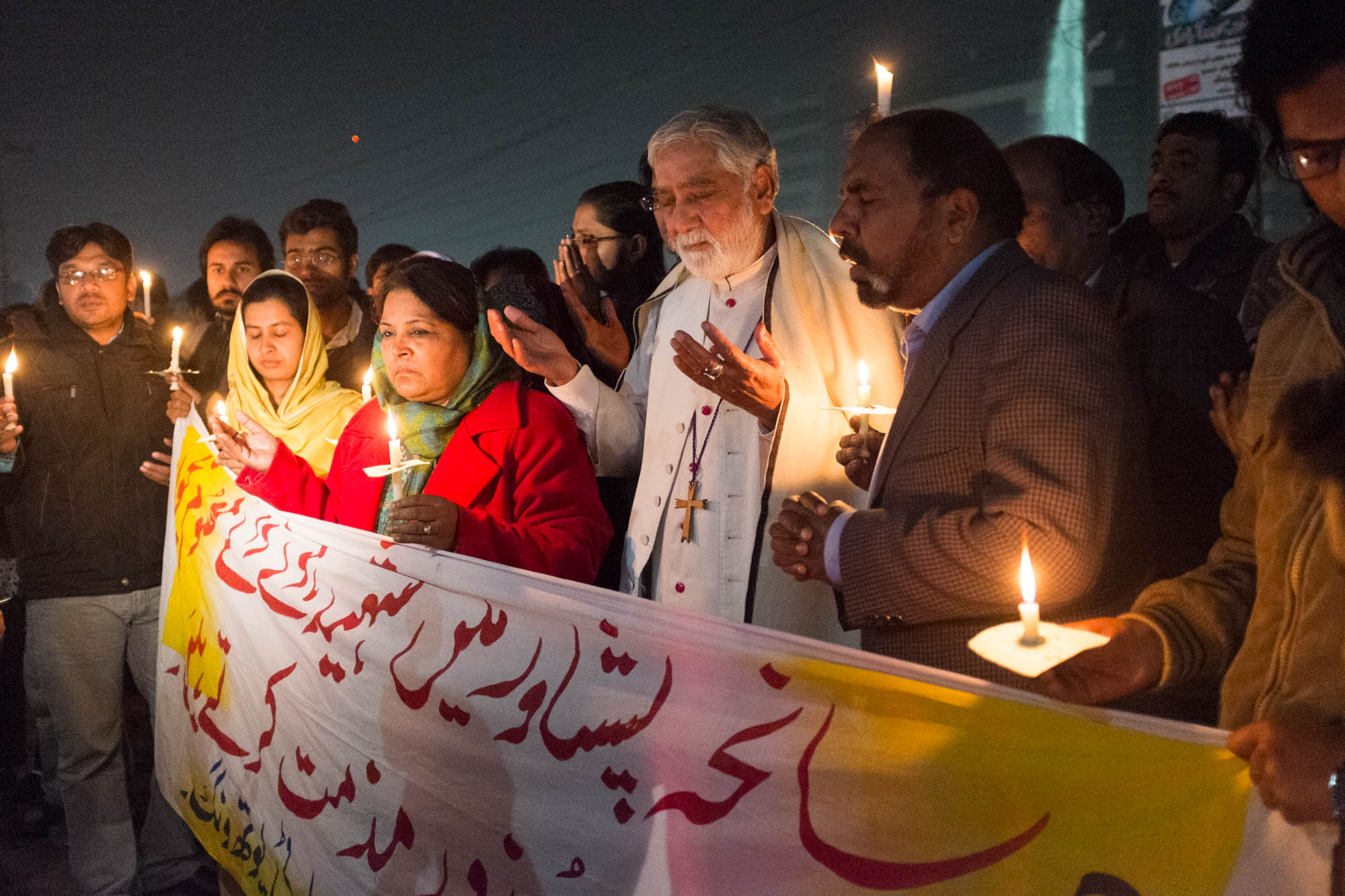  Following a terrorist attack on an Army Public School in Peshawar, in which 132 children were killed, Bishop Ramal Shah arrived at a vigil. He raised his hands and prayed for the children, their families and emphasised that Pakistan faces an enemy t