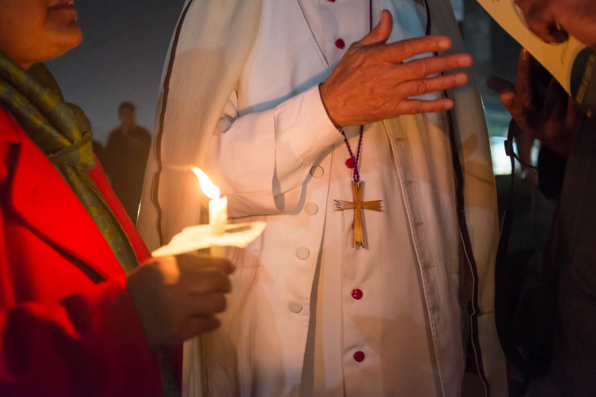 Following a terrorist attack on an Army Public School in Peshawar, in which 132 children were killed, Bishop Ramal Shah arrived at a vigil. He raised his hands and prayed for the children, their families and emphasised that Pakistan faces an enemy that does not discriminate.