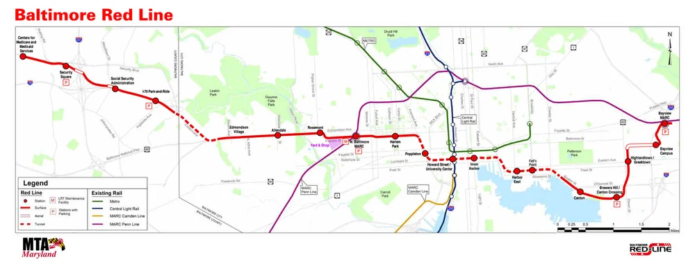 Baltimore Red Line Map Bikemore Statement On Governor Hogan's Baltimore Red Line Decision —  Bikemore