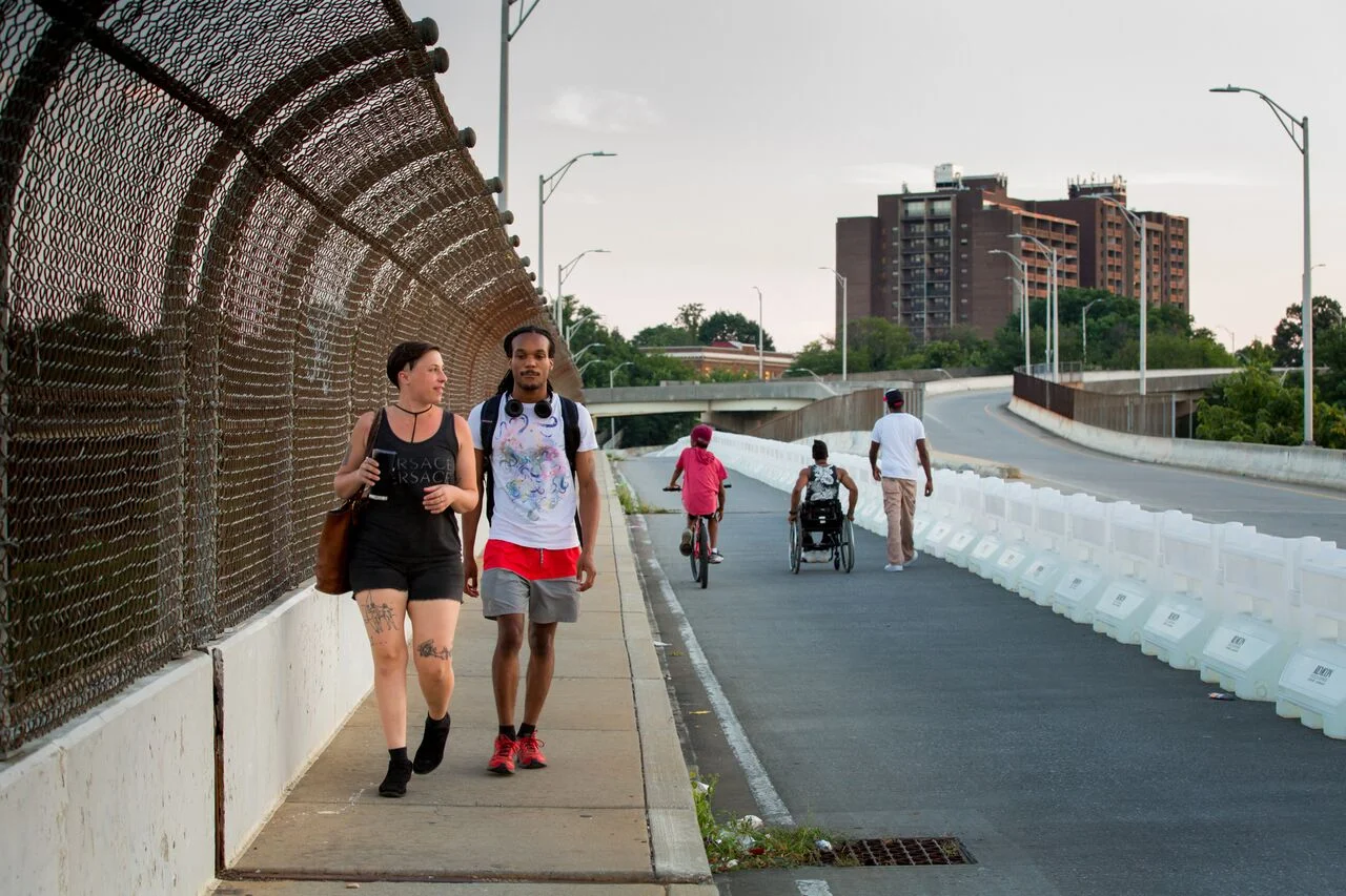 Residents using the new #BigJumpBaltimore connection
