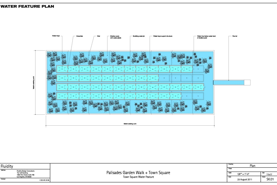 Schematic for Town Sq water feature