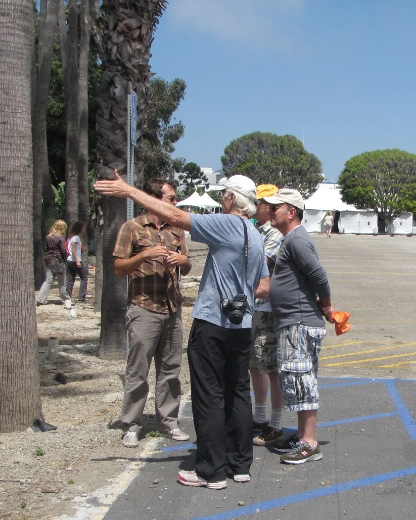 Discussing the northern edge of the site