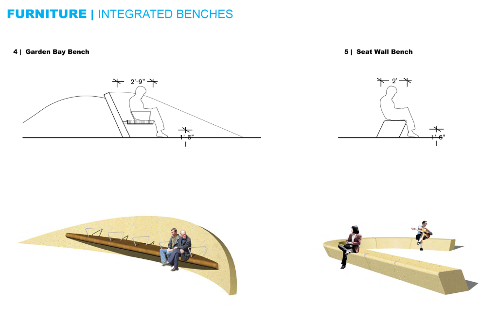 Integrated seating will maximize use of available space
