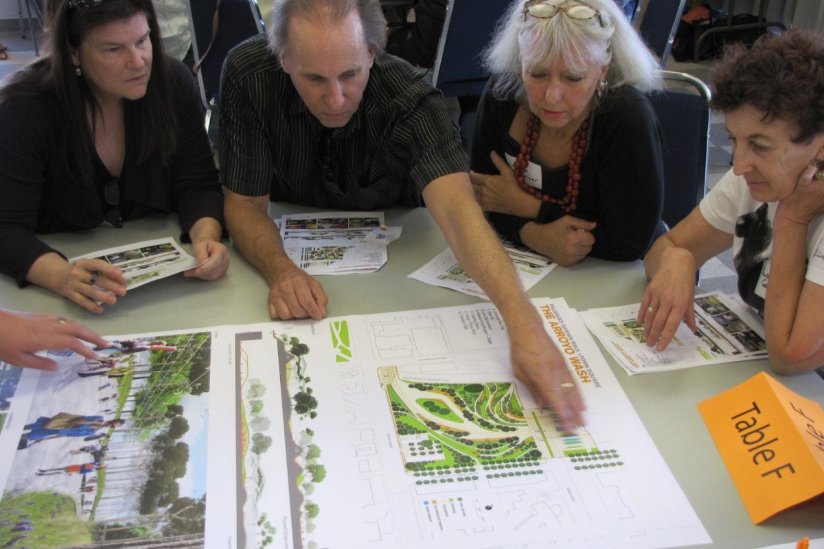 Participants digging into a design concept