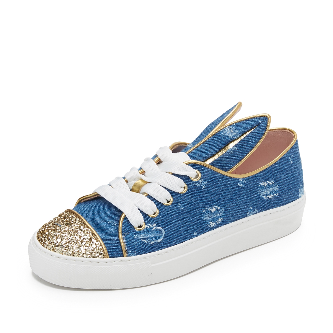 Denim glitter lowtops $335