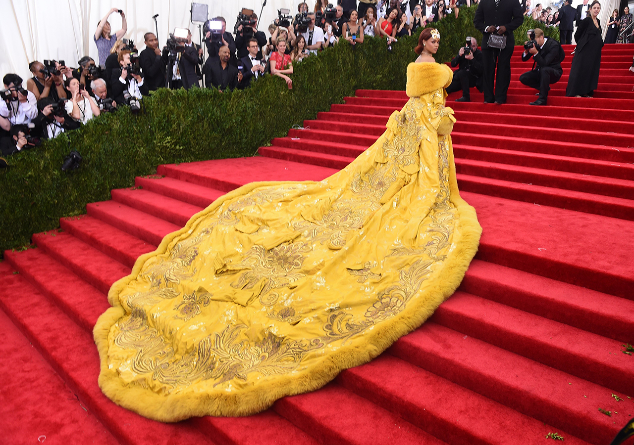 Rihanna attending the 2015 Met Gala