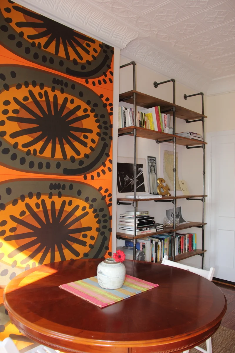 Vintage fabric display - After