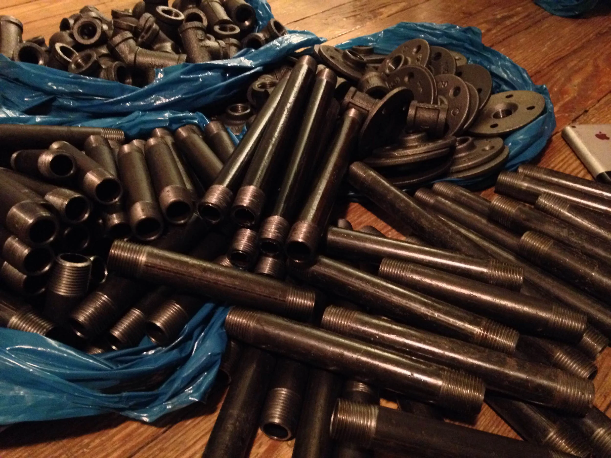 A big pile of pipes