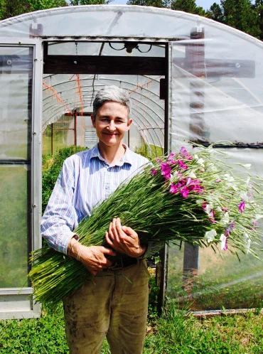 Leah Cook of Wild Hare Farm in Cedar Grove, NC