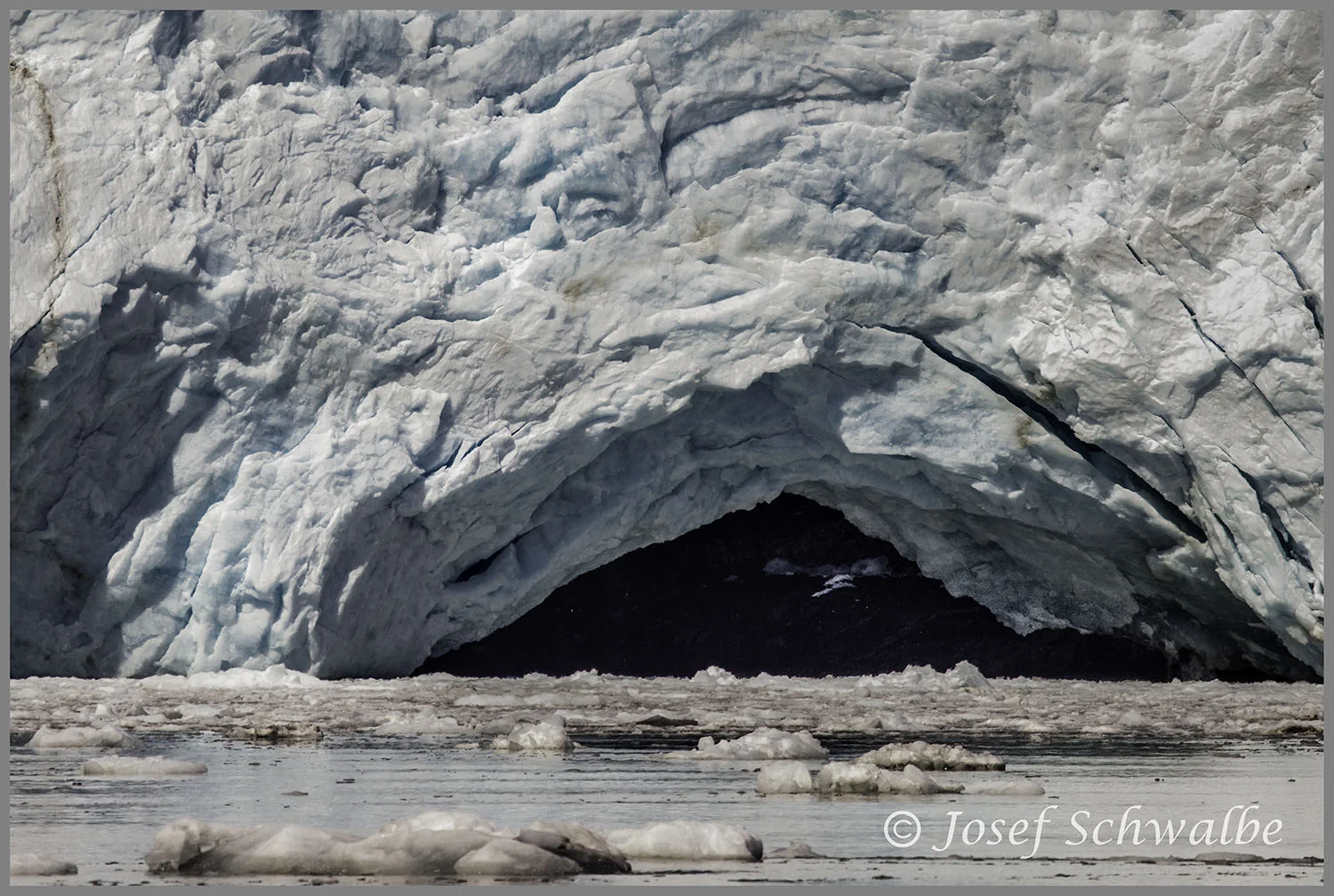 Cave on Base of Johns Hopkins Glacier
