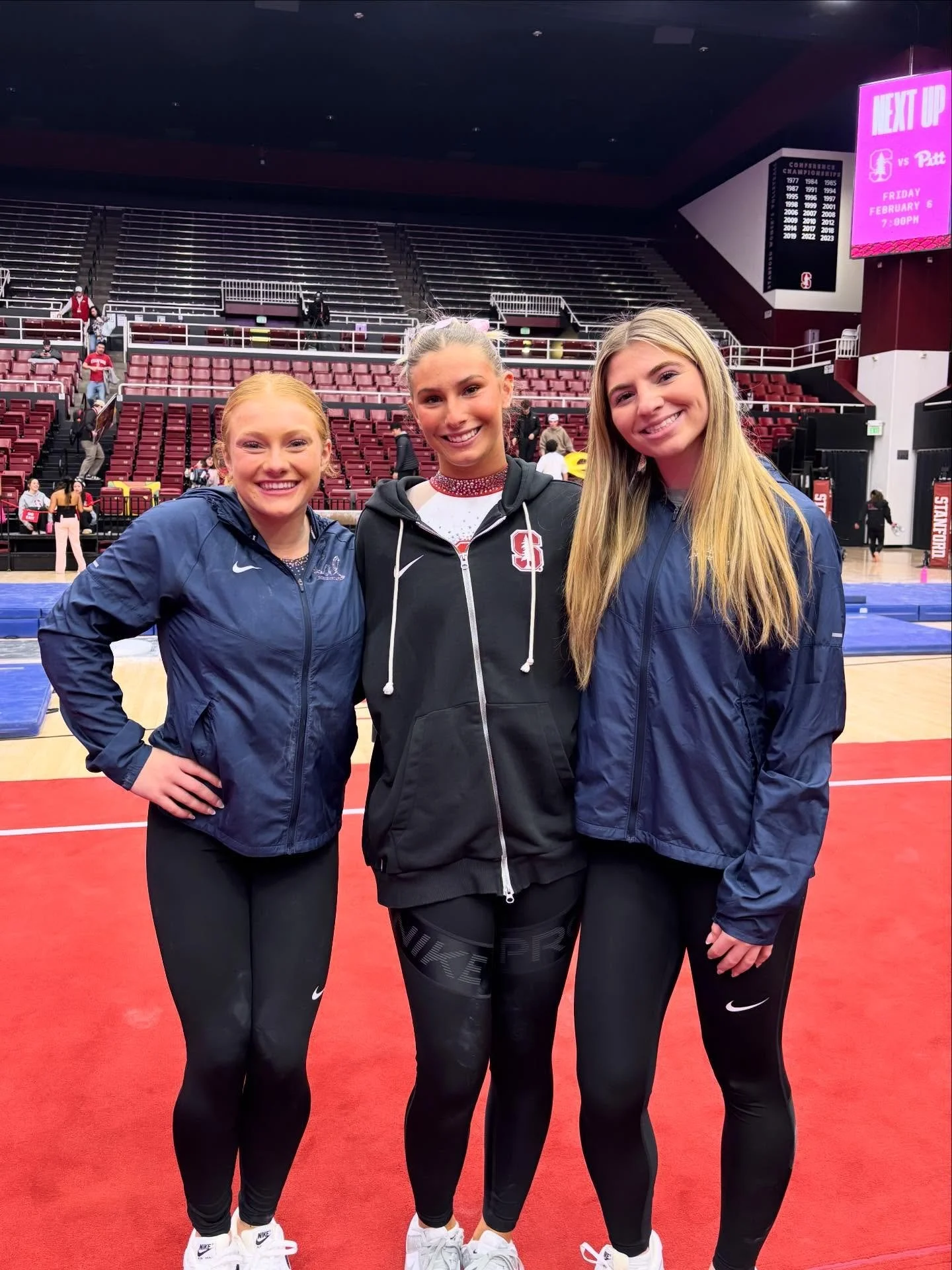 Our South Coast Alums Sage, Summer and Bri competing for @calwgym and @stanfordgymnastics 2026 NCAA Season 💪🏻 so proud of our girls.
