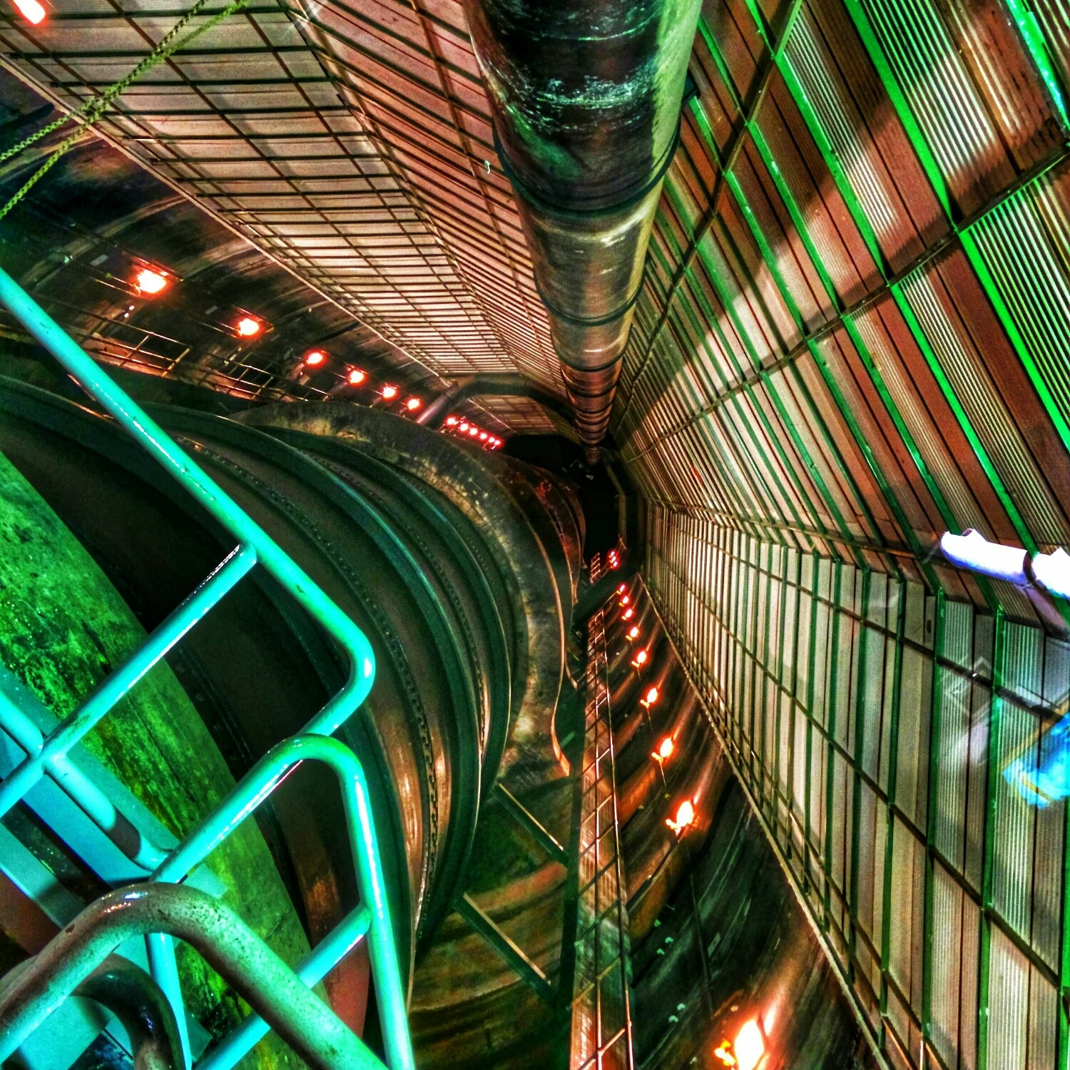 One of the water transport pipes inside the Hoover dam
