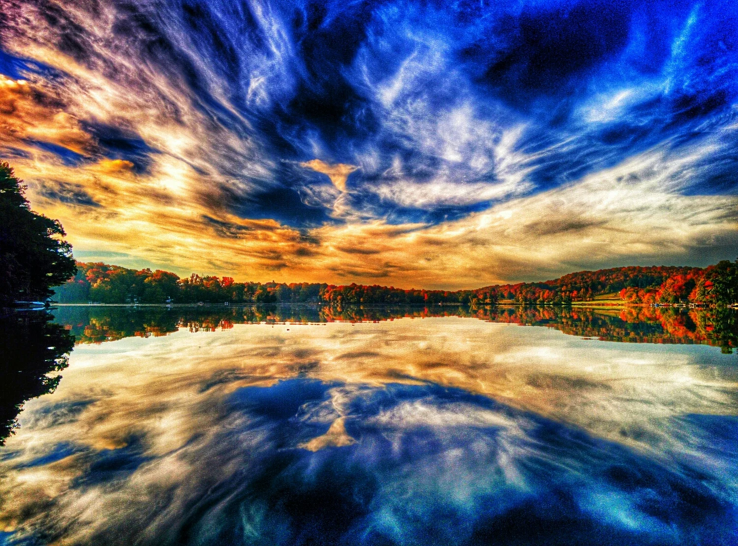 Kayaking a lake in Pennsylvania 