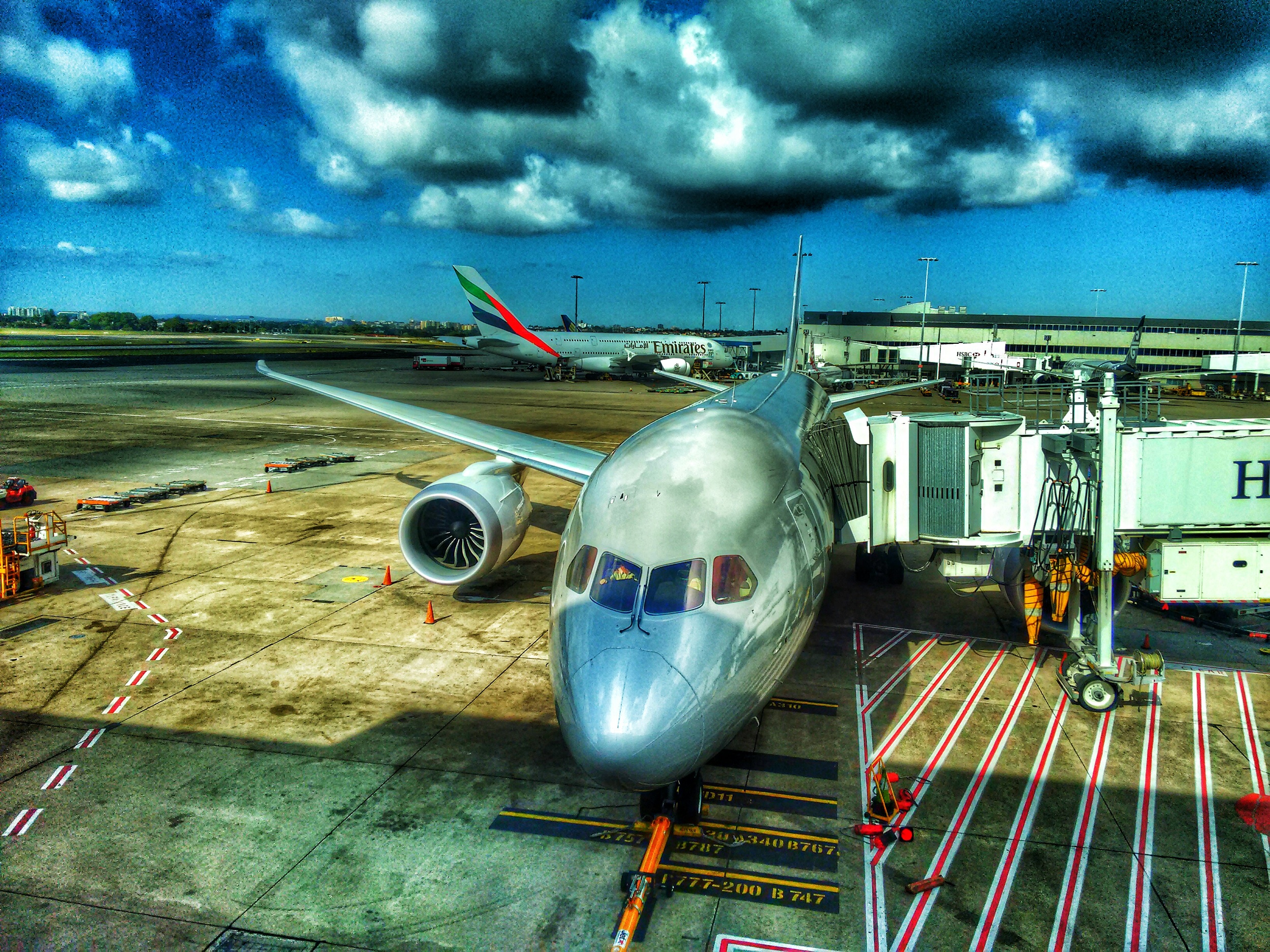 Waiting for a flight to New Zealand, ran across a 787 which I helped design... always need to stop and stare at my handywork