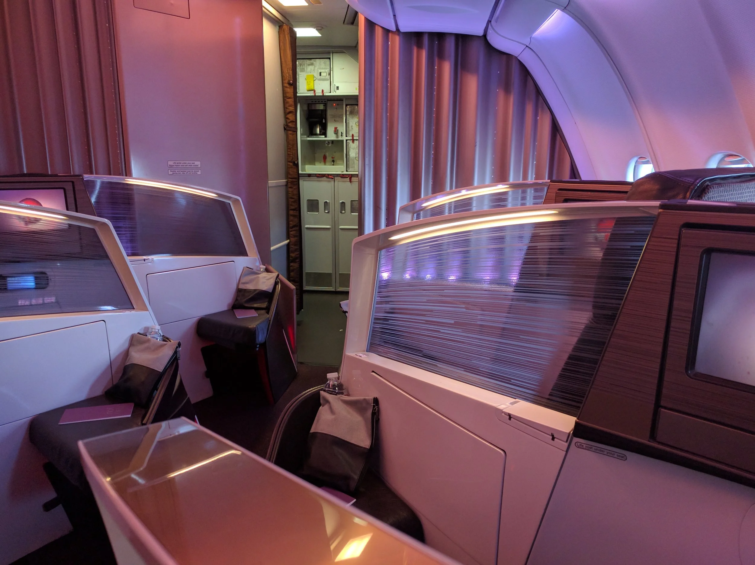 The mood lighting of the Virgin Atlantic fleet