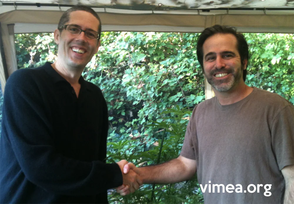 VIMEA founder, Shango Los and Executive Director Dominic Corva of The Center for the Study of Cannabis and Social Policy celebrate the agreement.