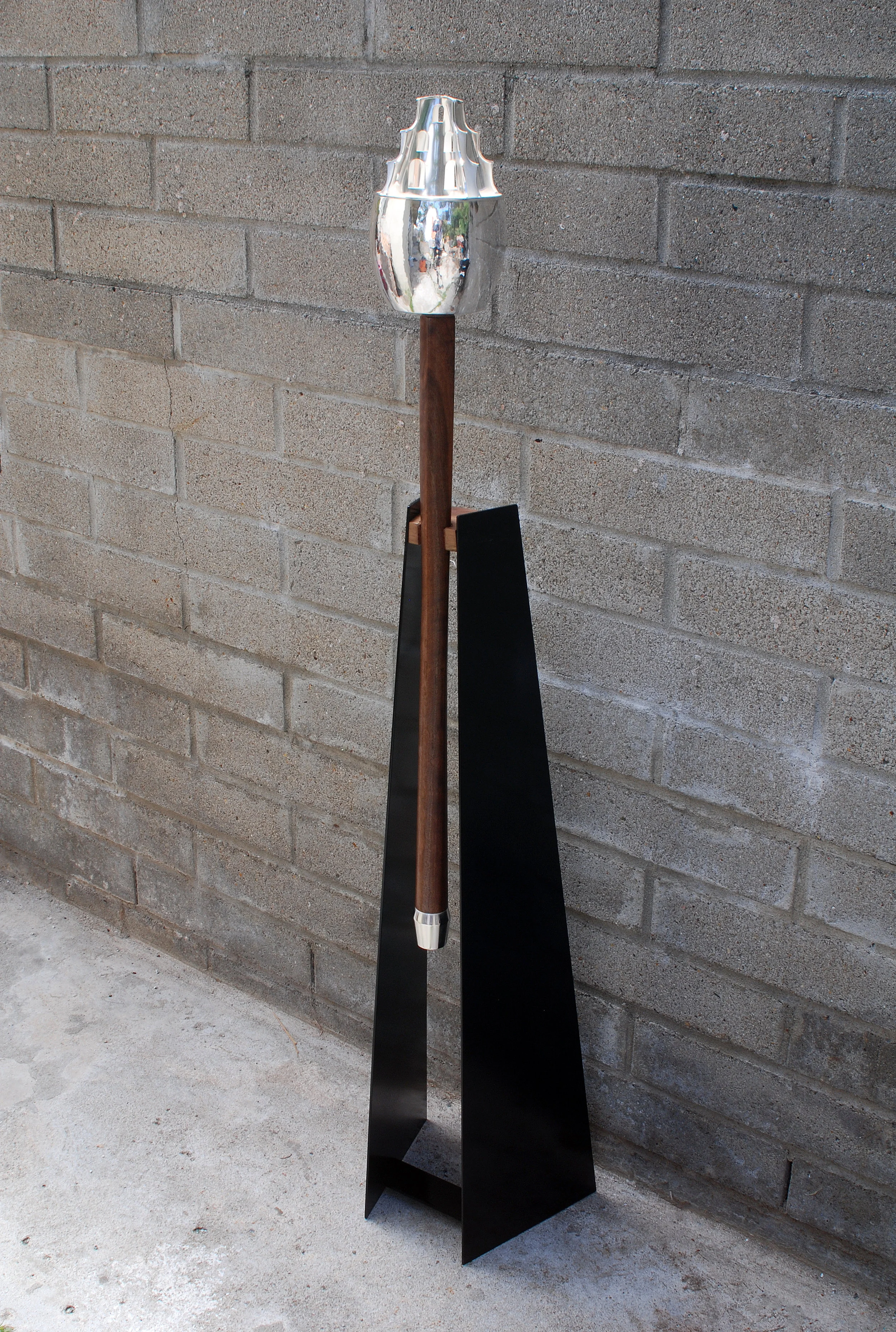 Commencement Mace for San Diego State University. Sterling Silver and Walnut.