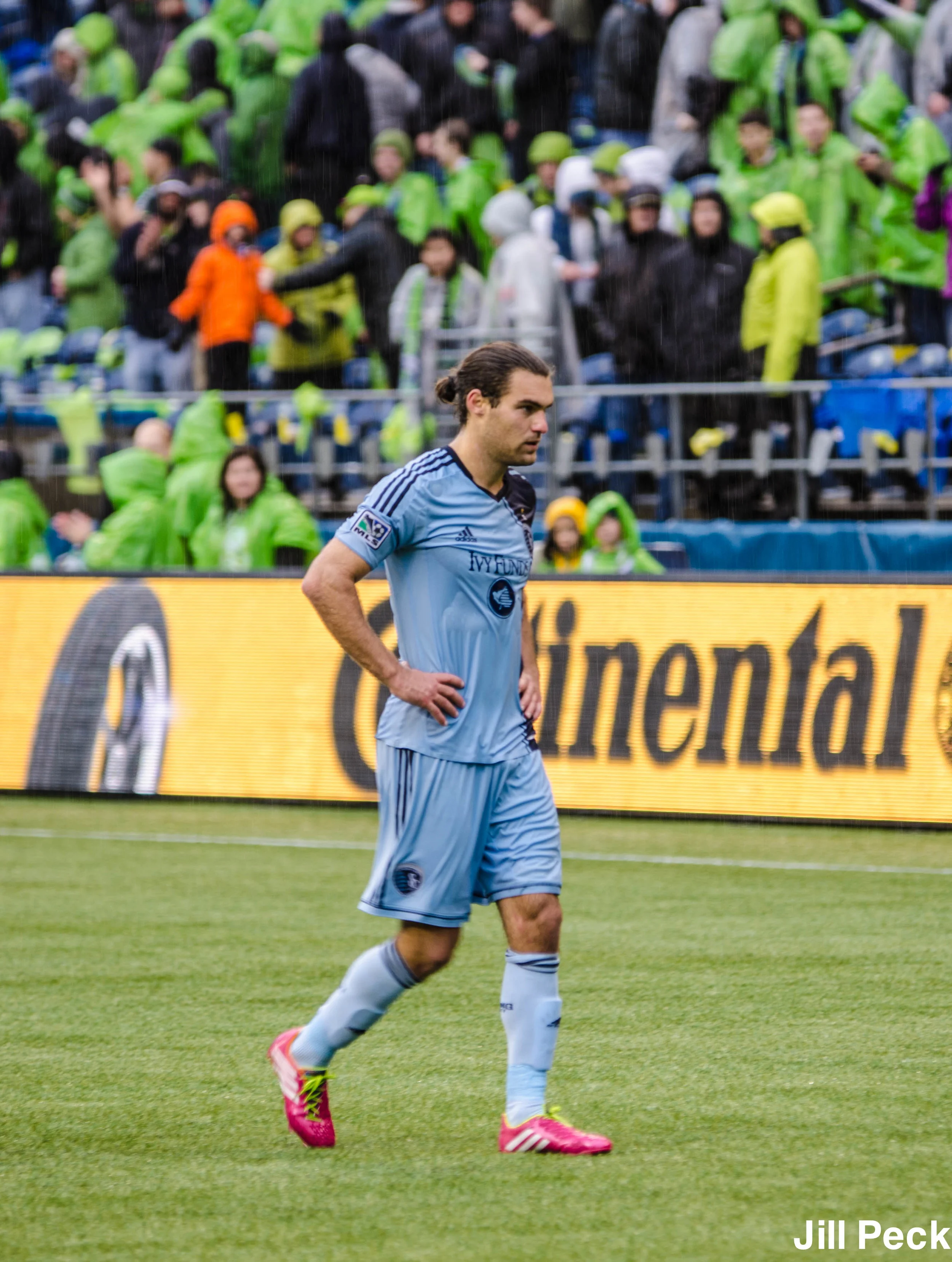 Graham Zuzi walking off the pitch at the end of the match