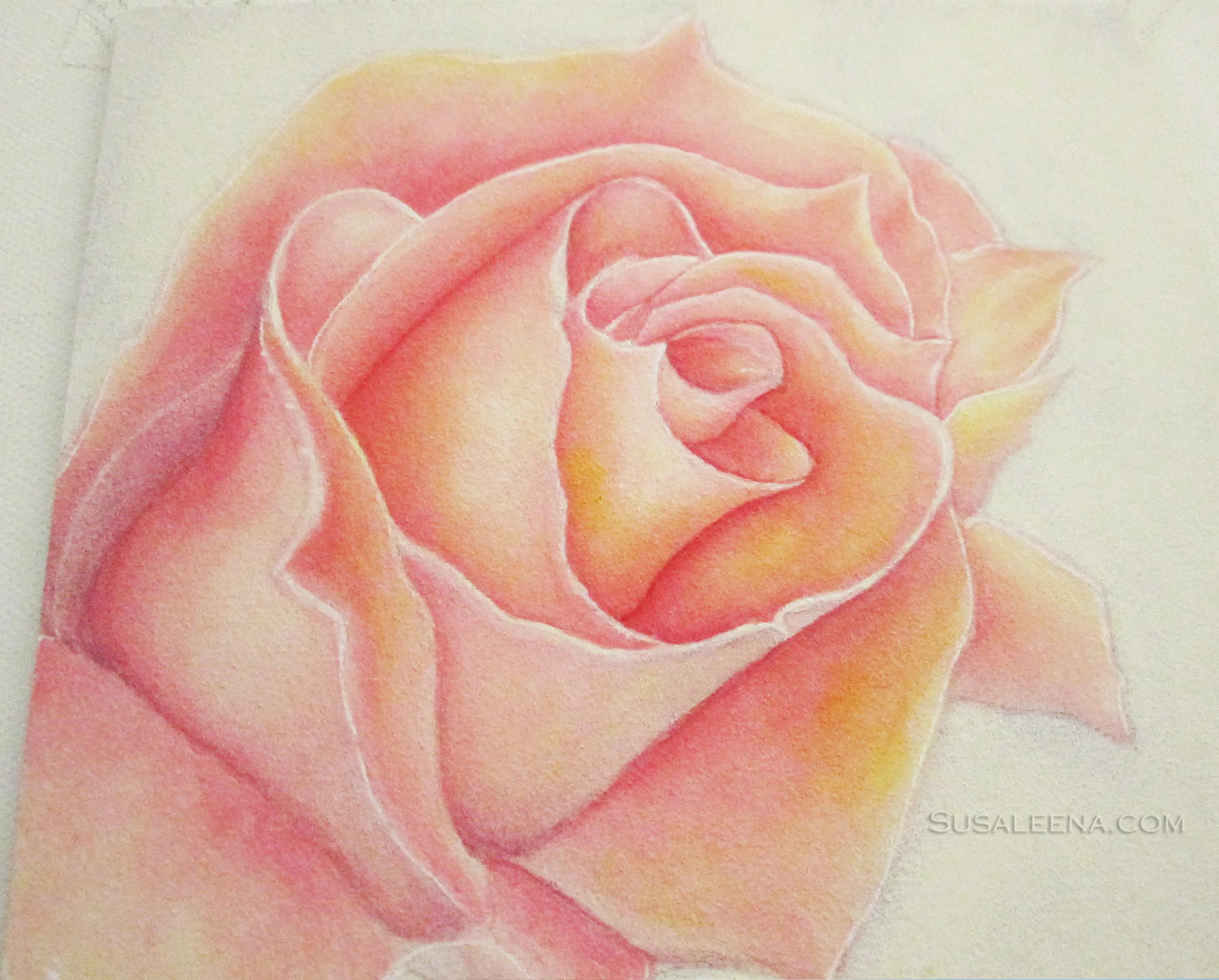 A different angle of the painting once finished.
