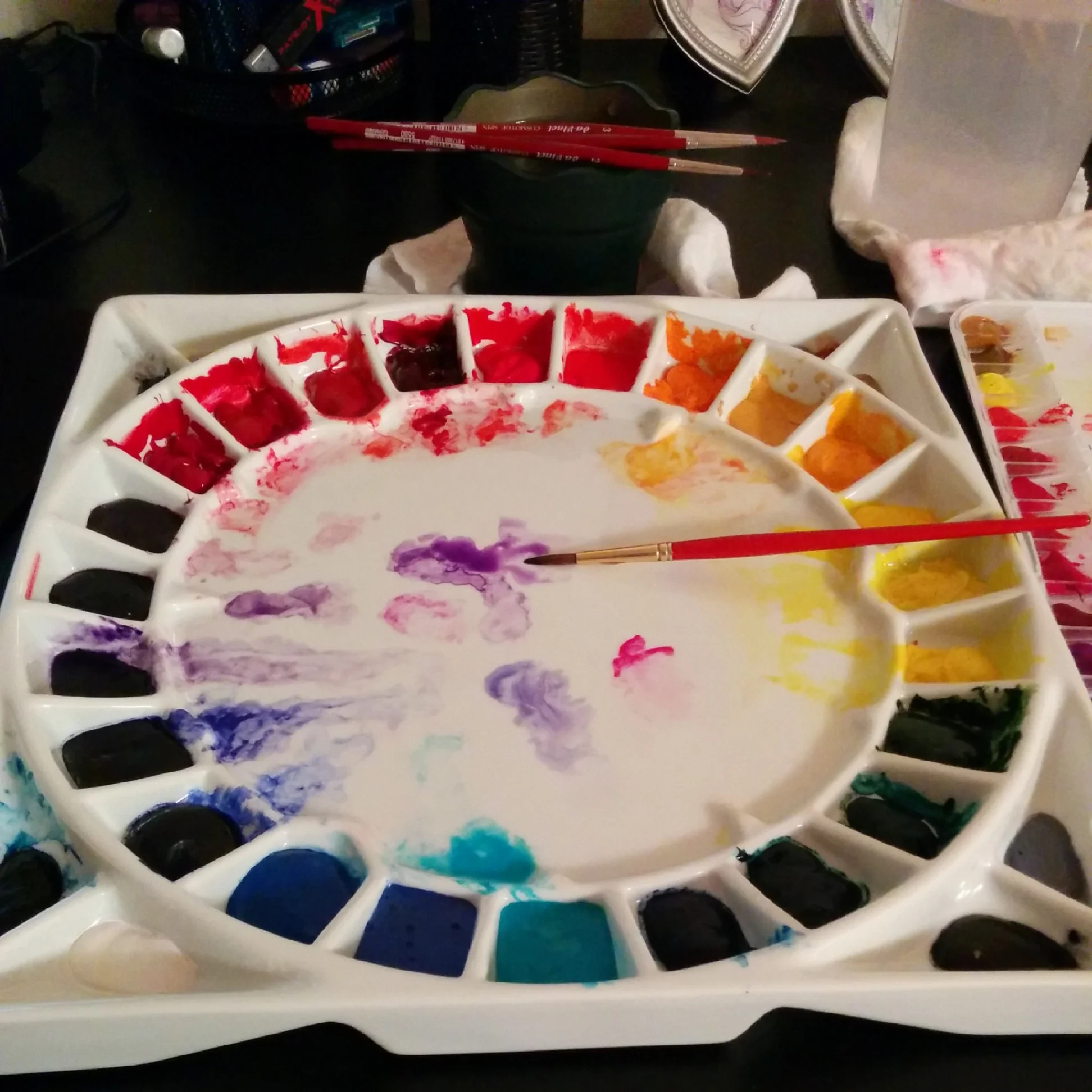 My Stephen Quiller palette still gets much love to this day!