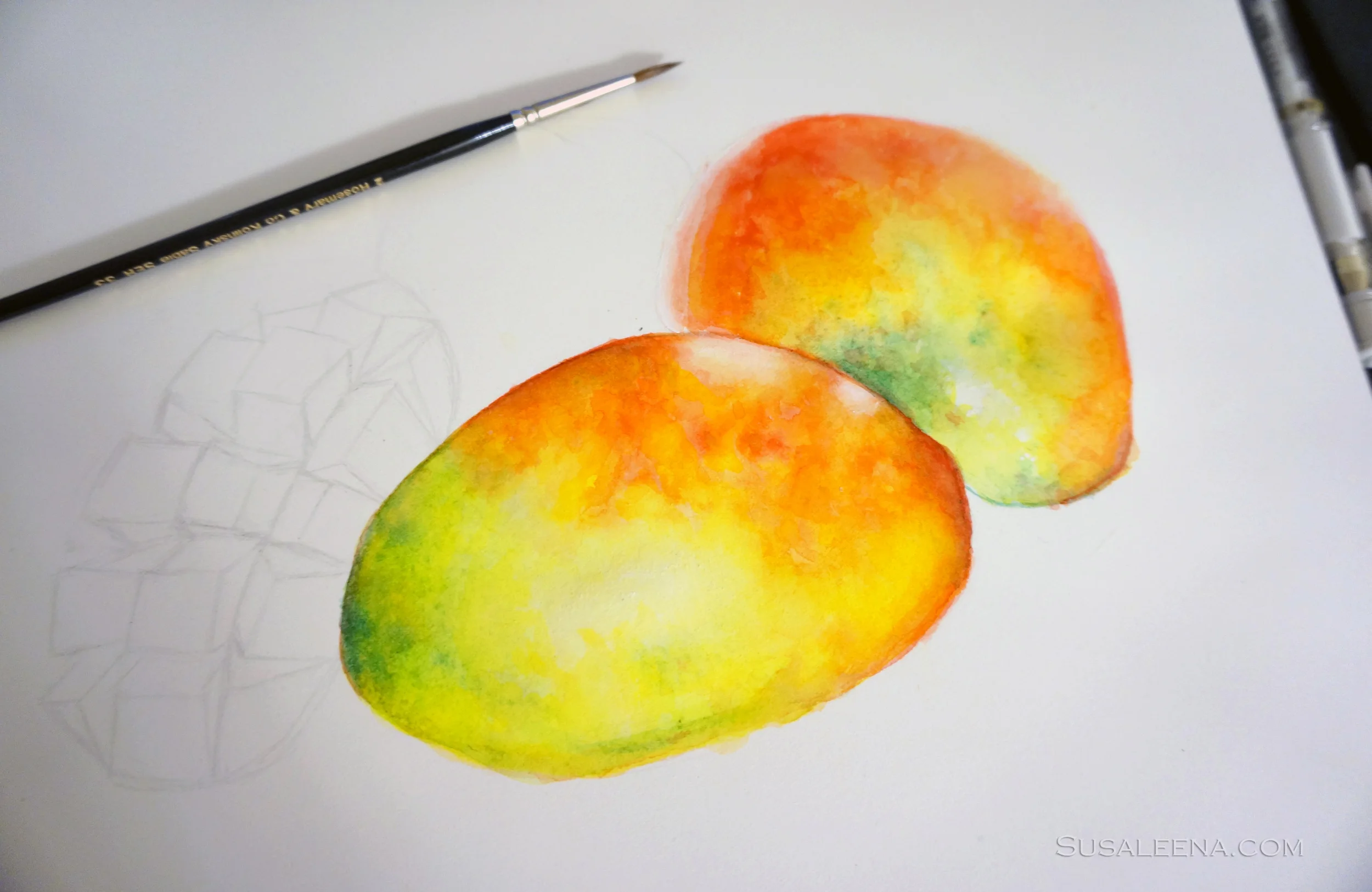 Painting fruits always makes me crave some...delicious!