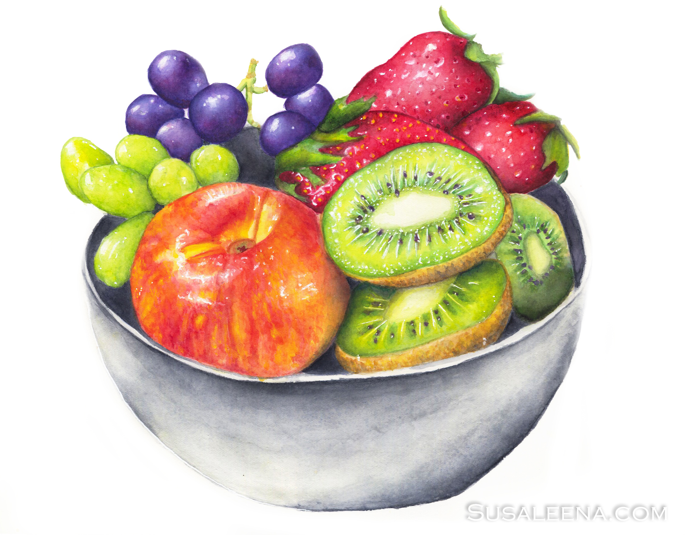 One of my latest paintings "Scrumptious" is completely painted with Rosemary and Co brushes. I love them!