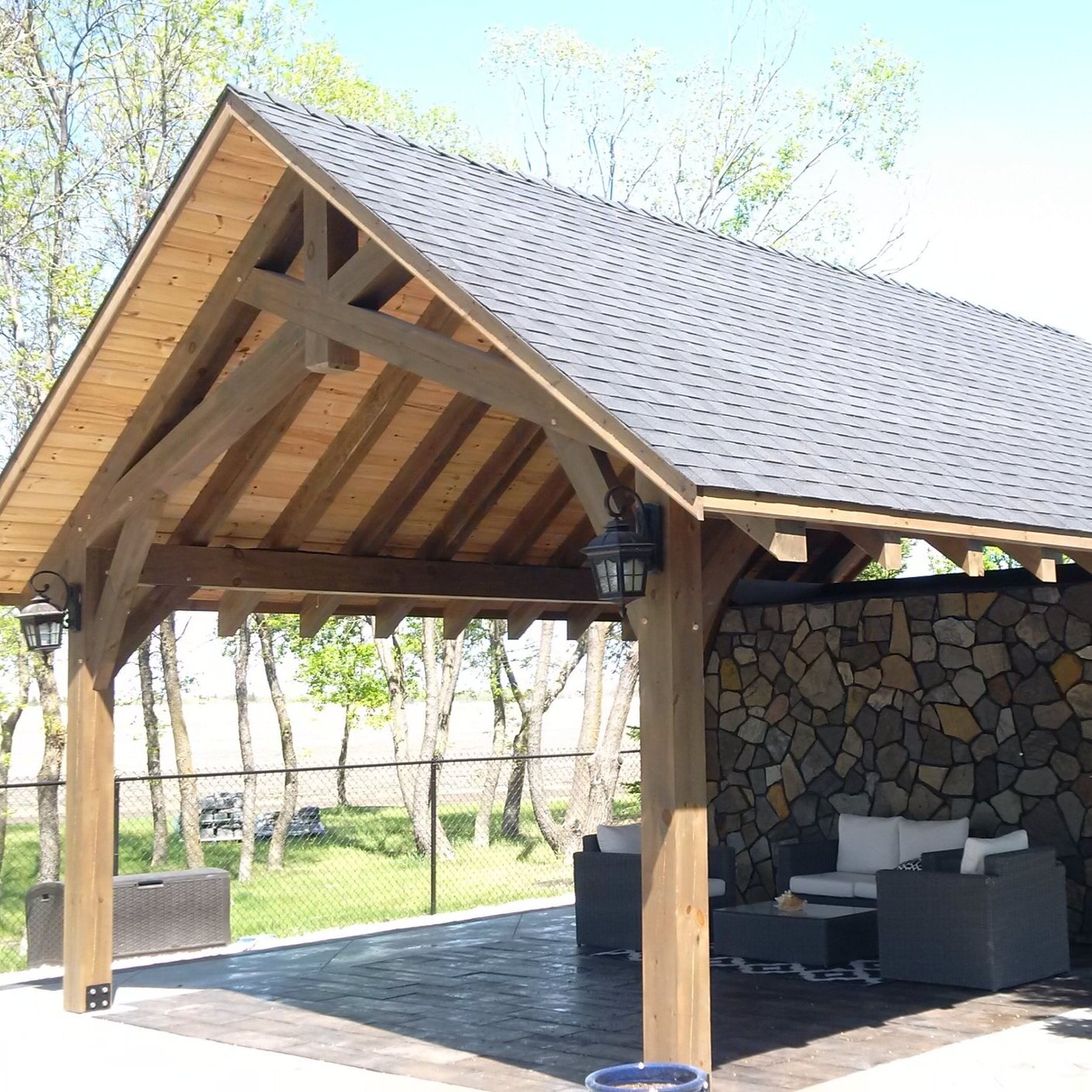 custom timber timberframe gazebo deck patio 