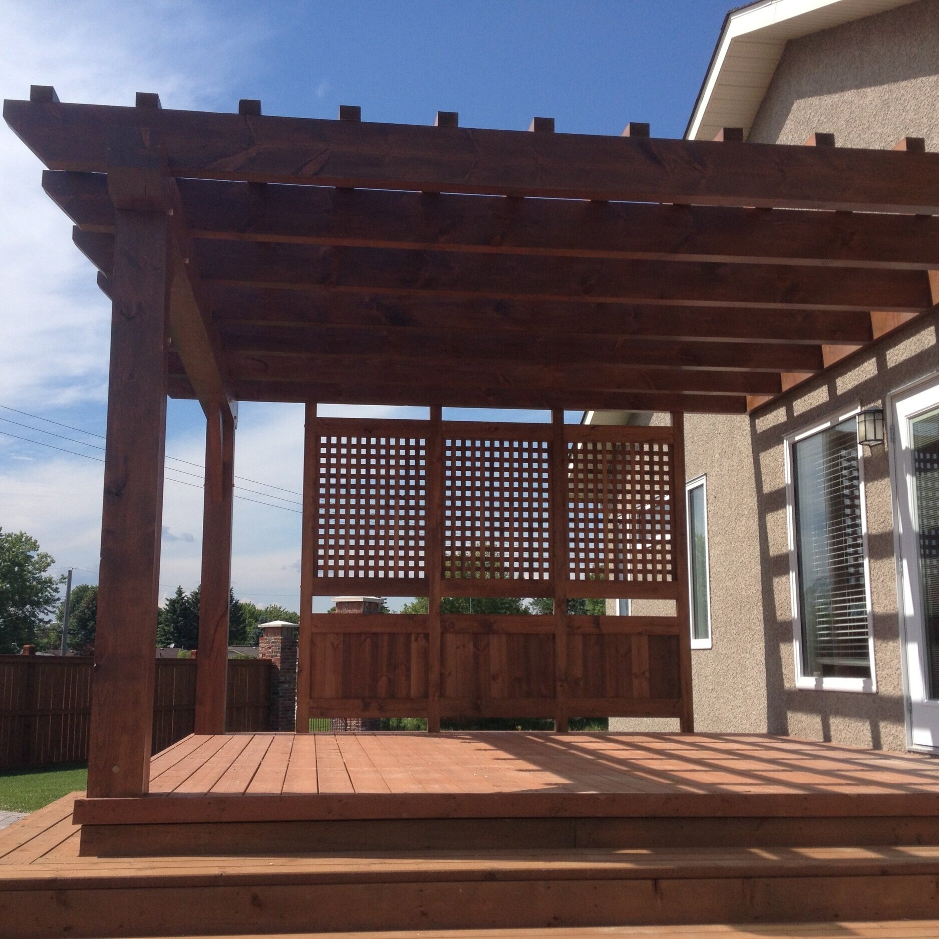 custom timber timberframe pergola deck patio
