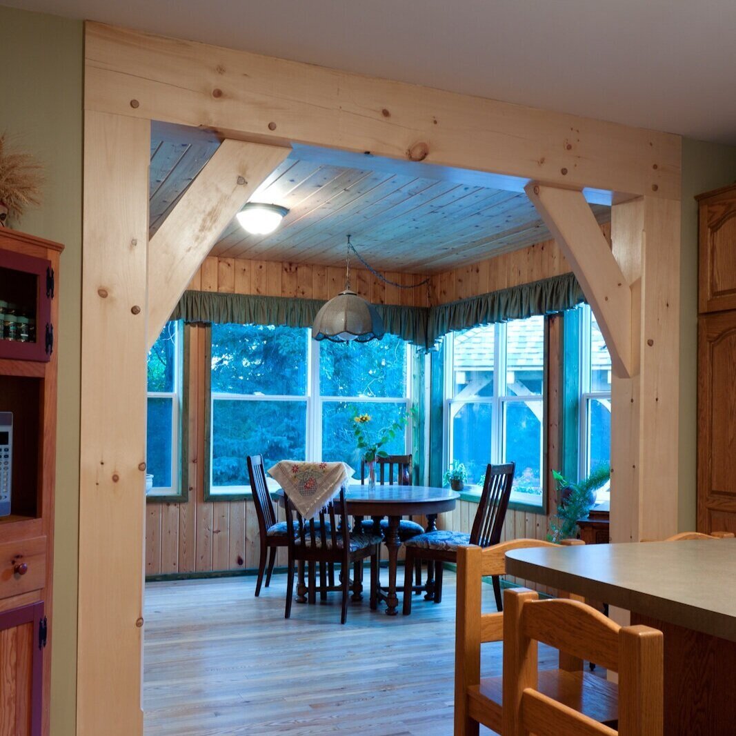 custom timber timberframe doorway interior accent sunroom