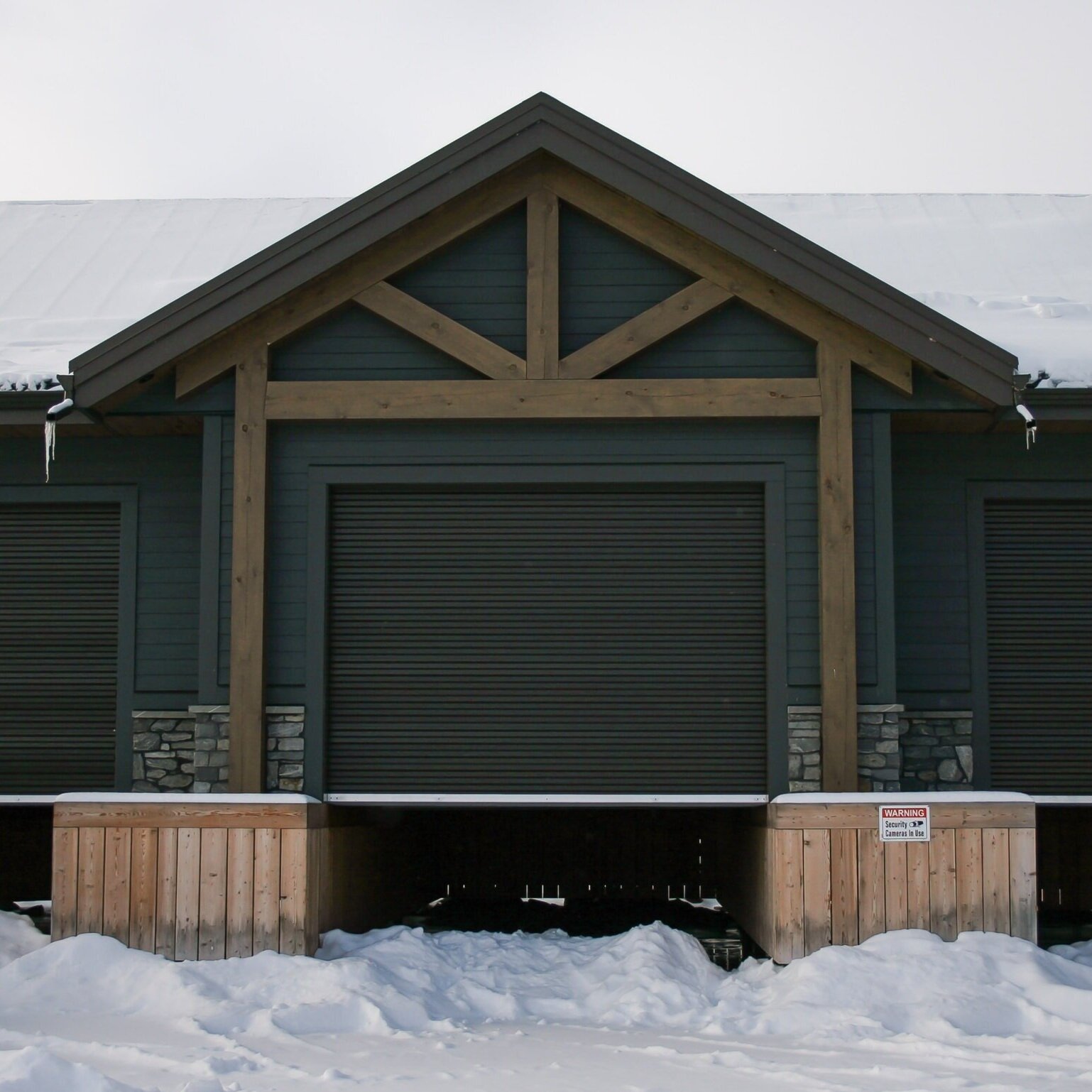 custom timber exterior accent gable boathouse