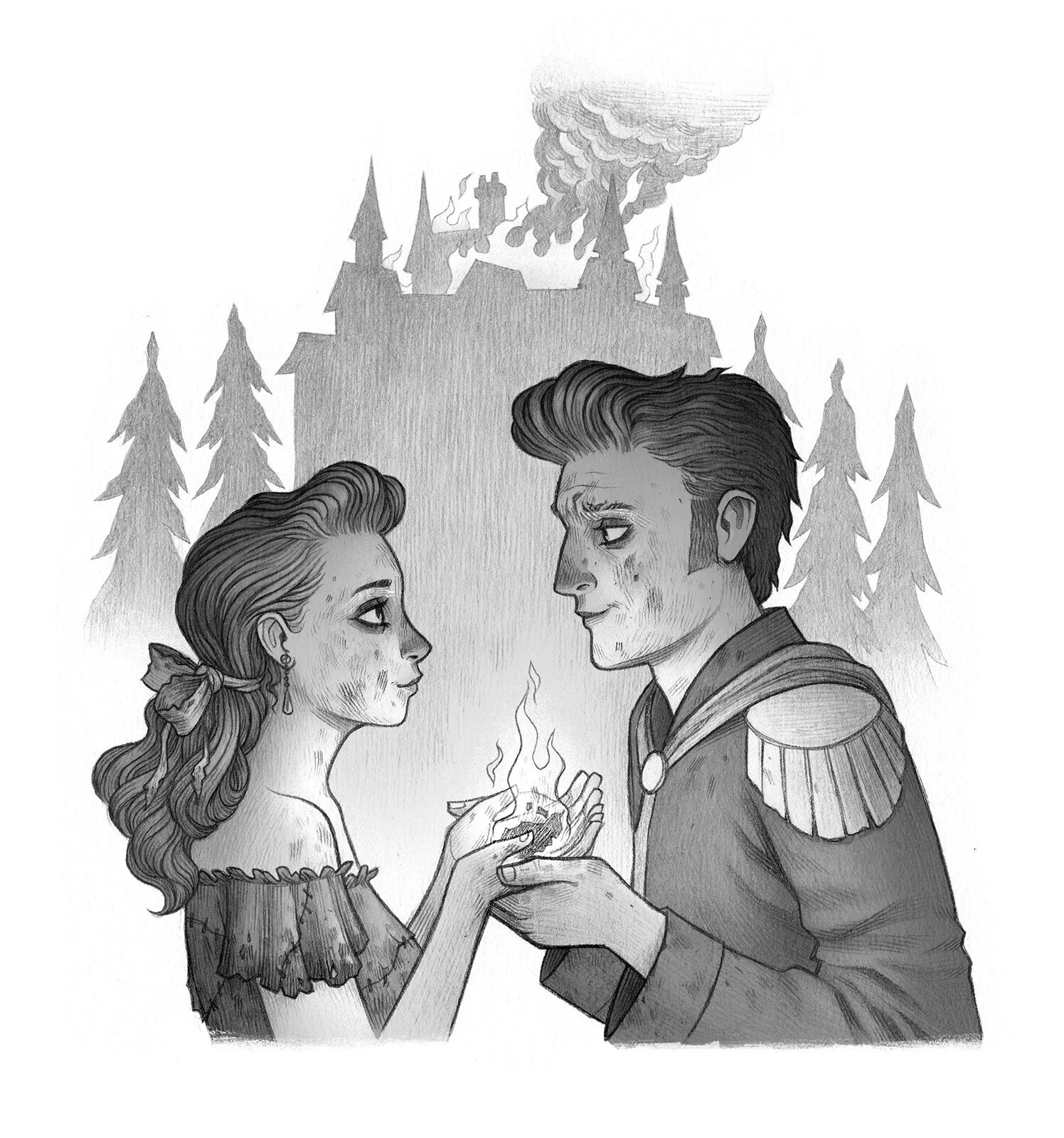 Interior illustration for Bean Stalker