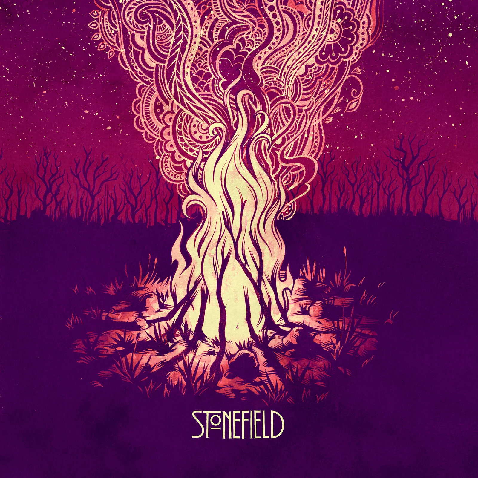 Cover illustration for Stonefield's Put Your Curse On Me EP