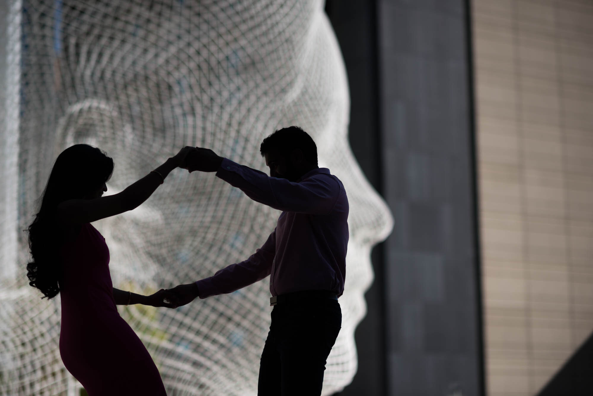 Wonderland Bow Tower Engagement Photo