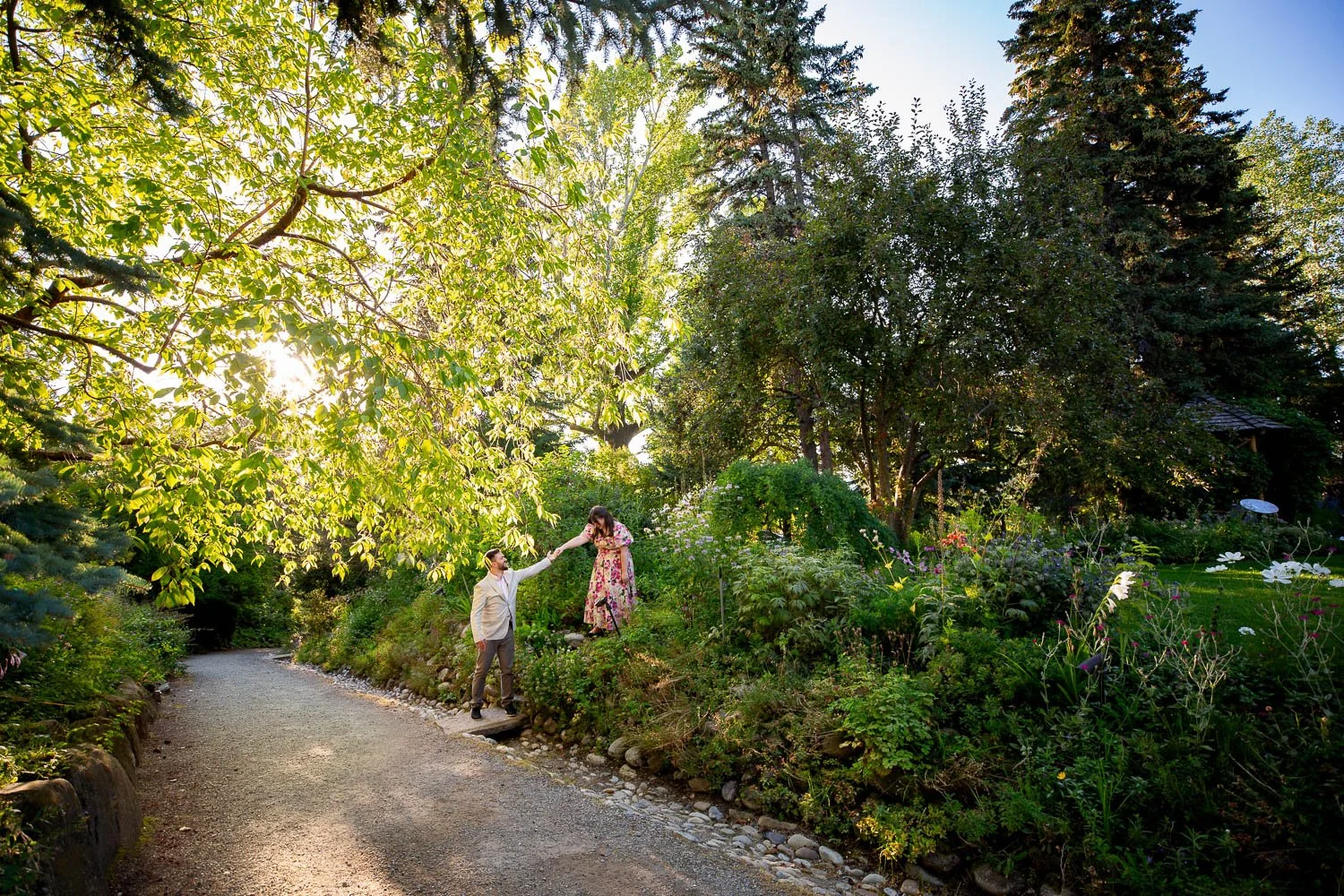 Reader Rock Garden engagement session in Calgary with natural, editorial wedding photography