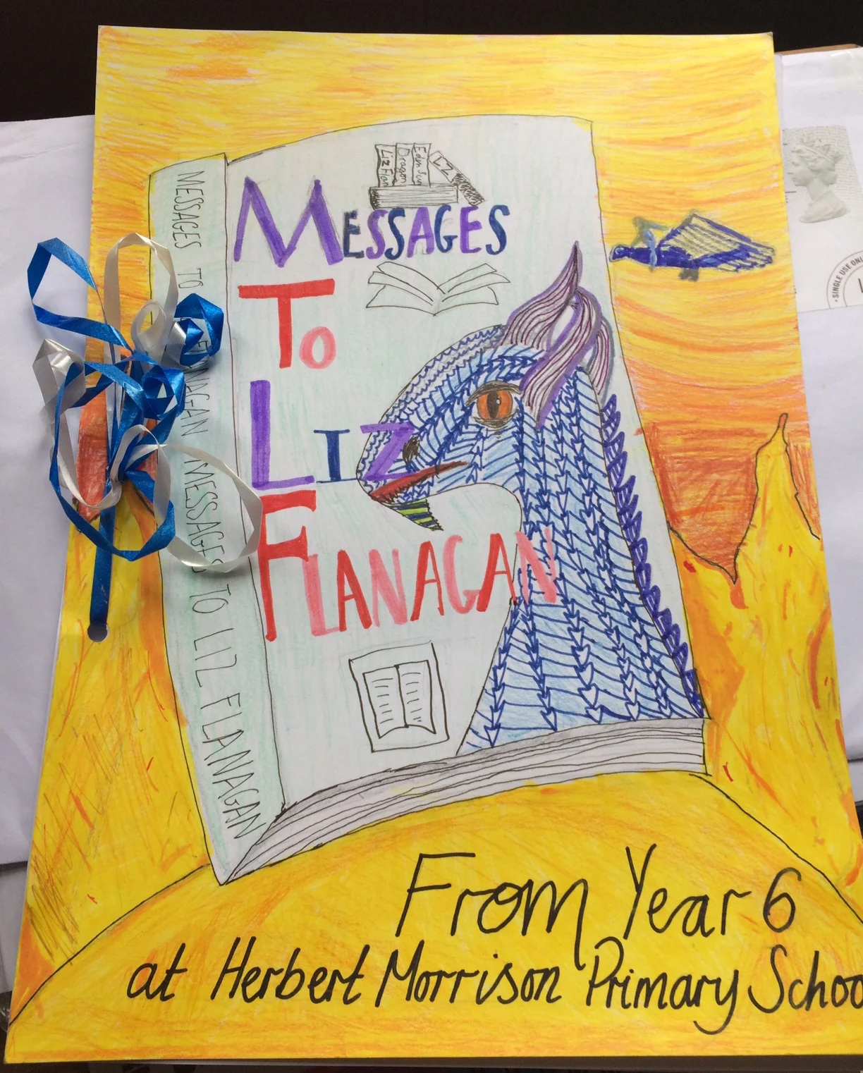 Beautiful art by Y6 at Herbert Morrison Primary School