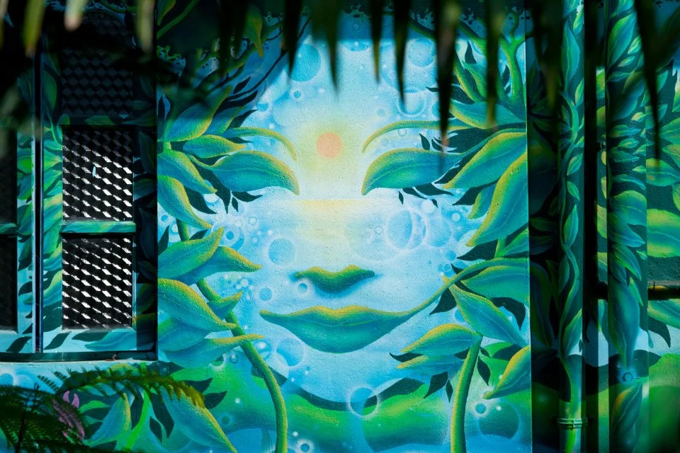 BEAUTIFUL ILLUSION MURAL ON THE ART HOUSE WALL