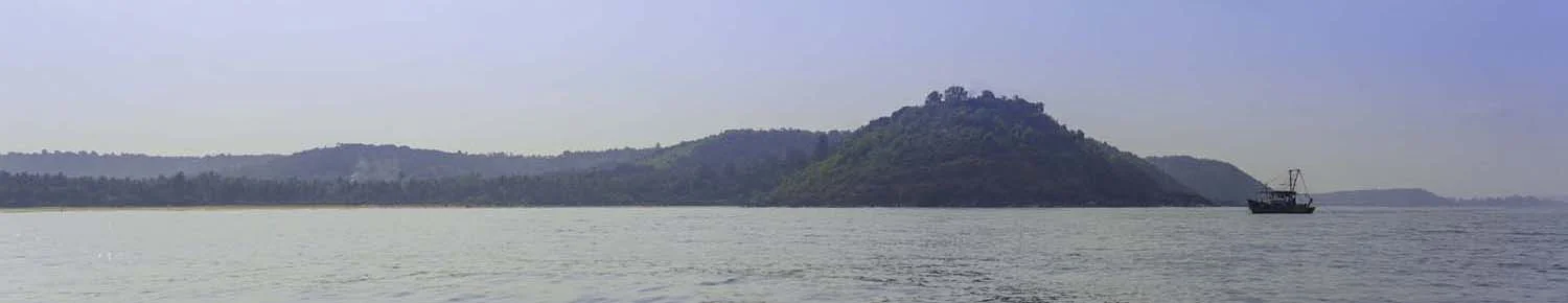 Goa coastline seen from a kayak on a Goan adventure tour