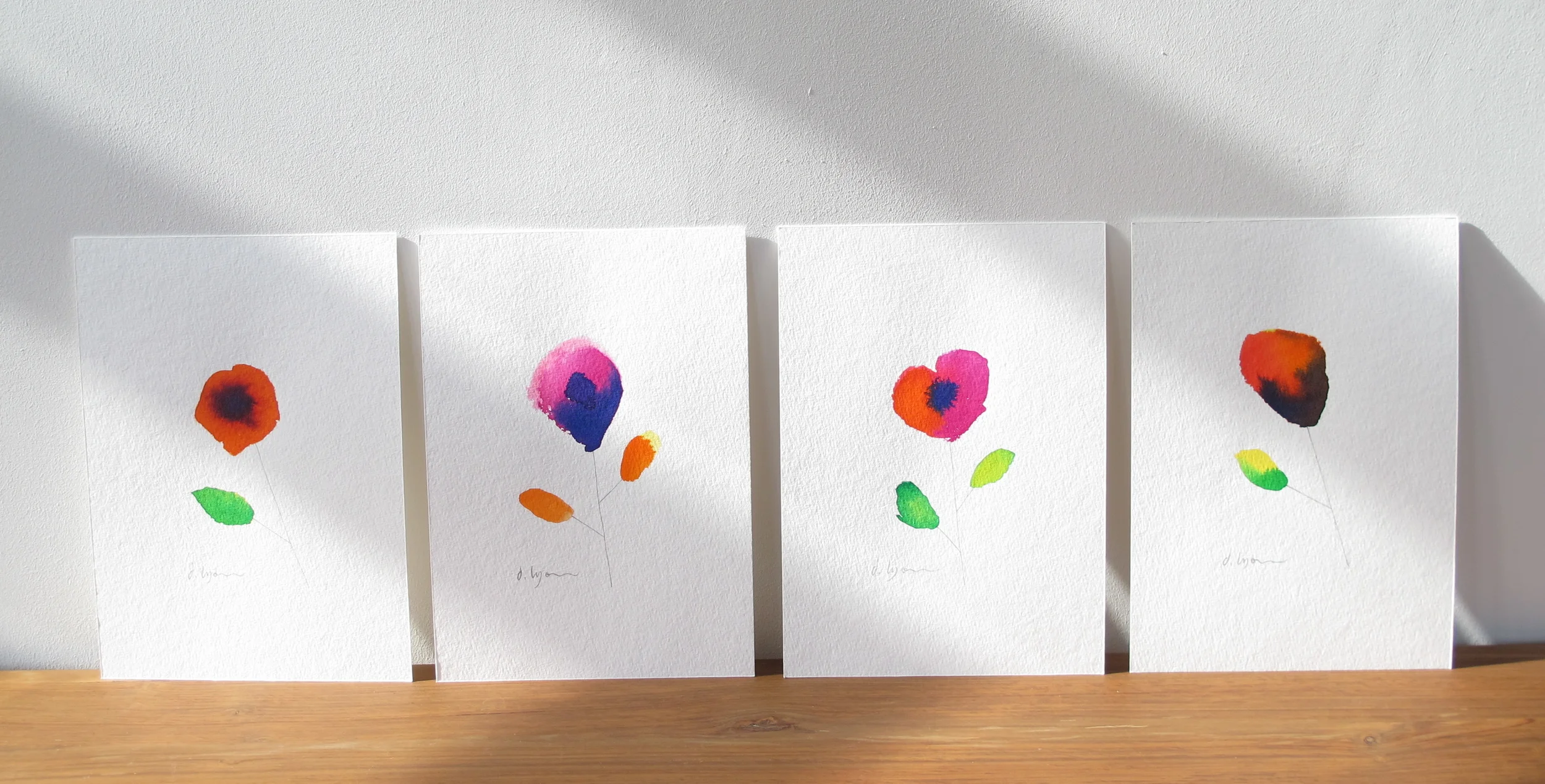 Ink Flowers - Series 1 - No. 2 - Original with mount