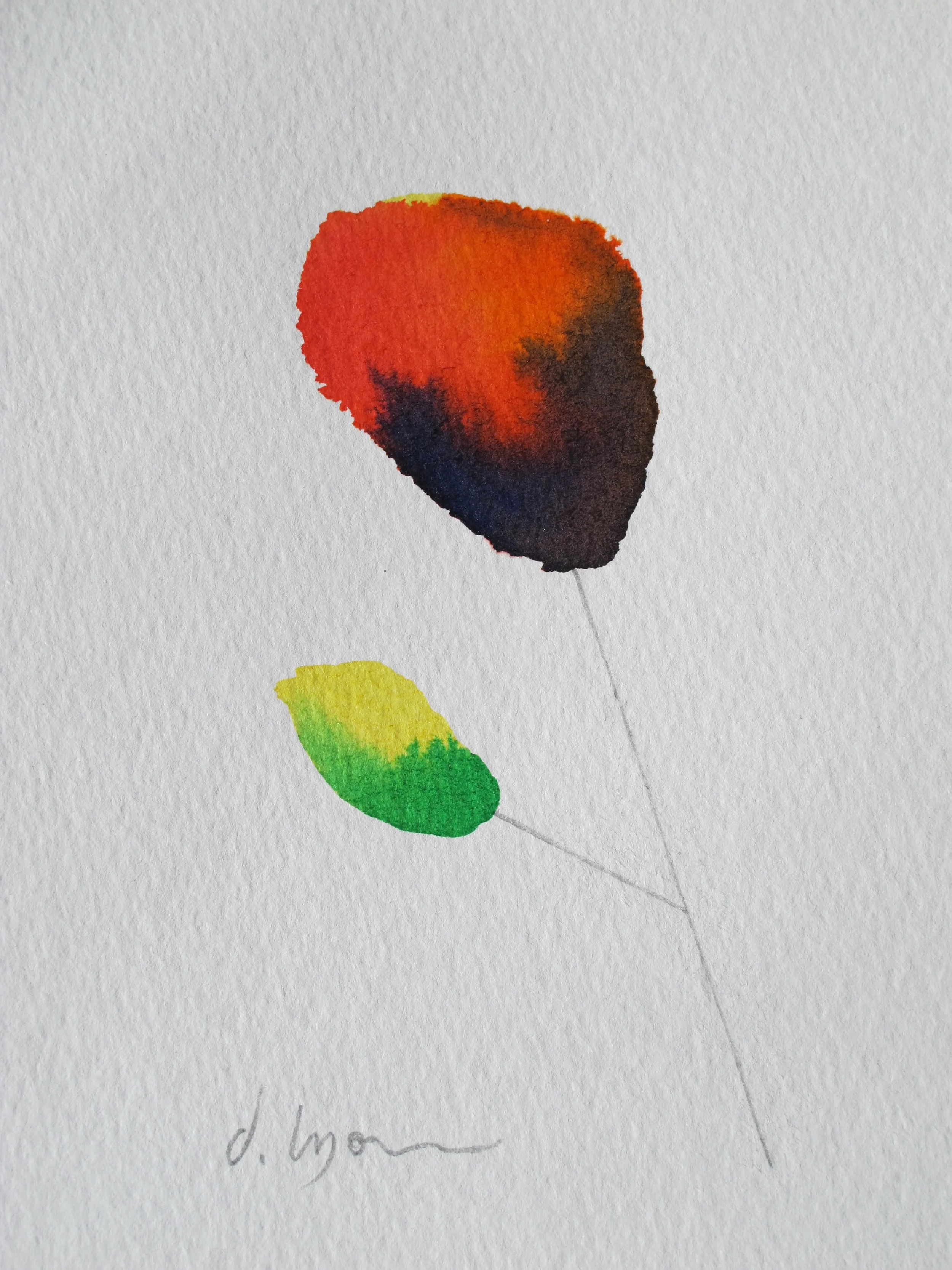 Ink Flowers - Series 1 - No. 4 - Original with mount