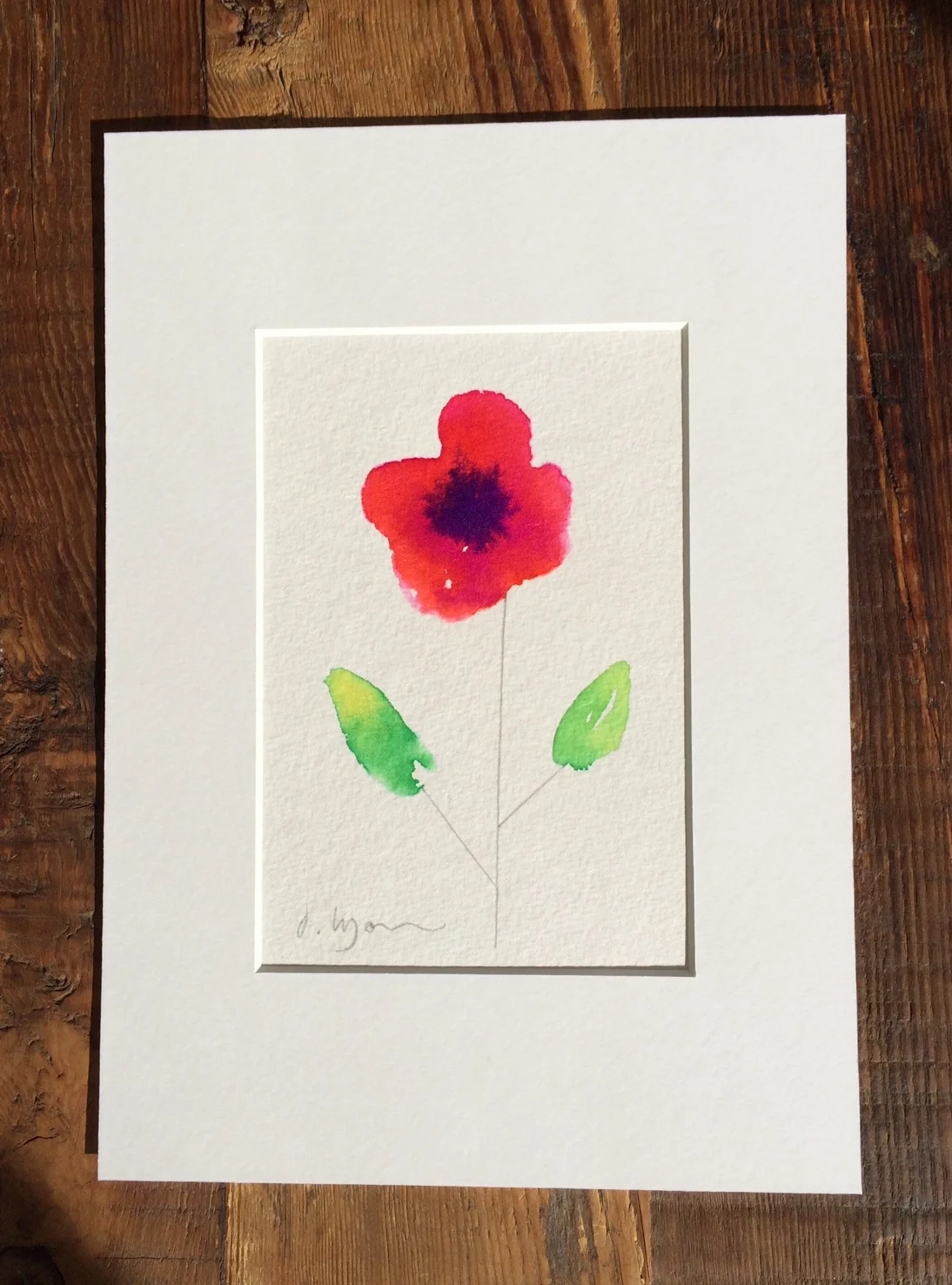 Ink Flowers - Series 1 - No. 9 - Original with mount