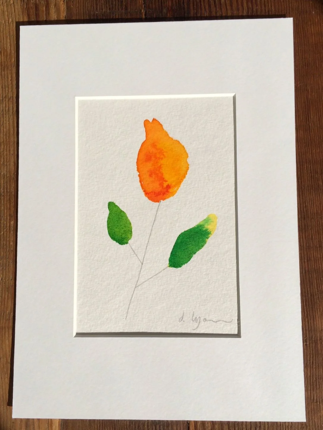 Ink Flowers - Series 1 - No. 14 - Original with mount
