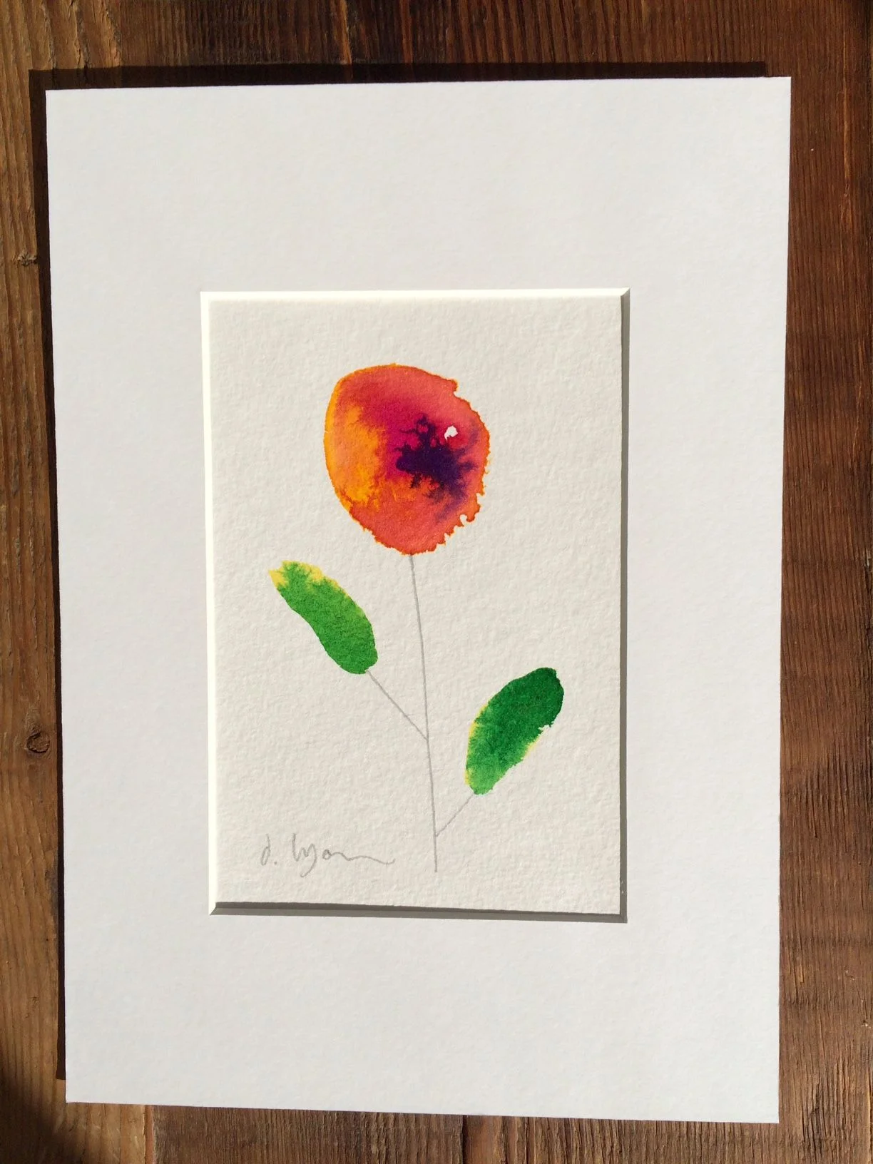 Ink Flowers - Series 1 - No. 12 - Original with mount