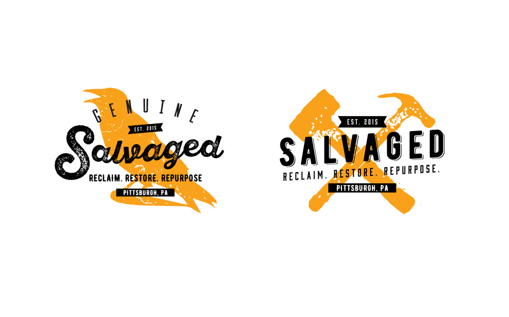 Here are two versions from the beginning stages of the process that didn't fly. I think they were fun, and if anything, interesting marks that didn't quite hit the mark with the client.