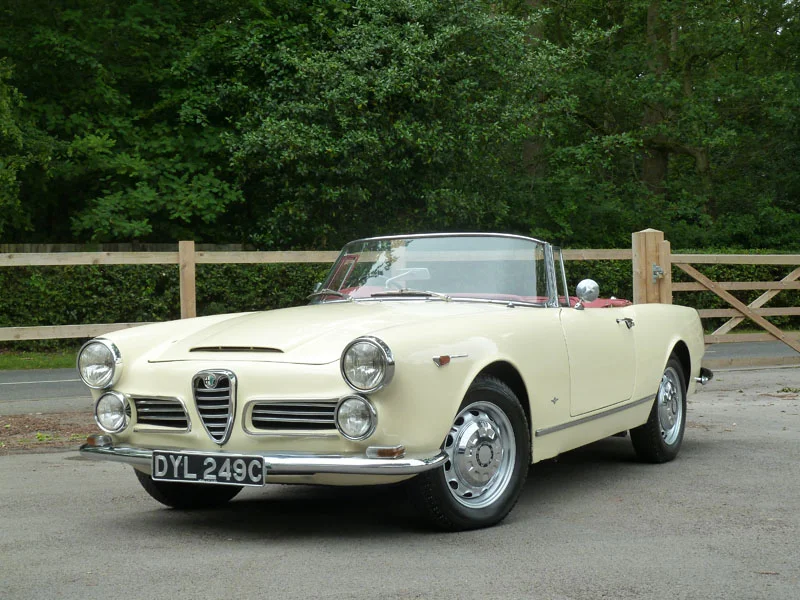 アルファロメオ 2600 (White)　Solido Black and White Garage - 1964 Alfa Romeo 2600 Spider RHD