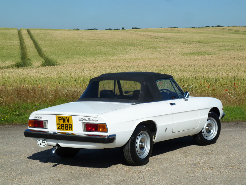 Black and White Garage - 1976 Alfa Romeo 2000 Spider Veloce RHD
