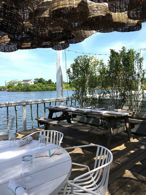 The restaurant at The Surf Lodge.