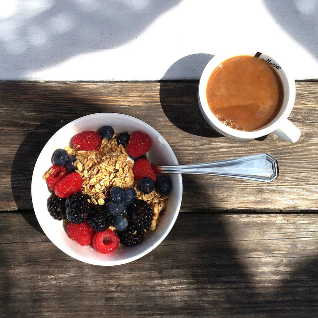 Post-yoga breakfast.