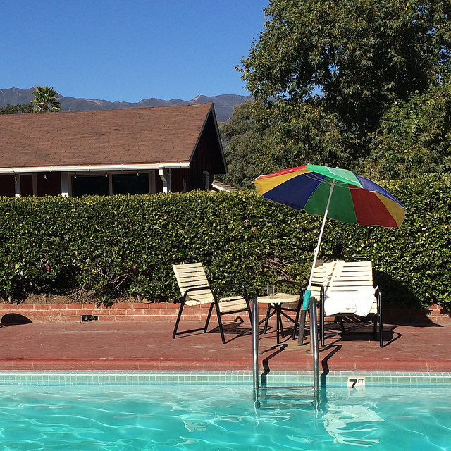 The Rancho Inn pool--perhaps my favorite place in Ojai/the world.