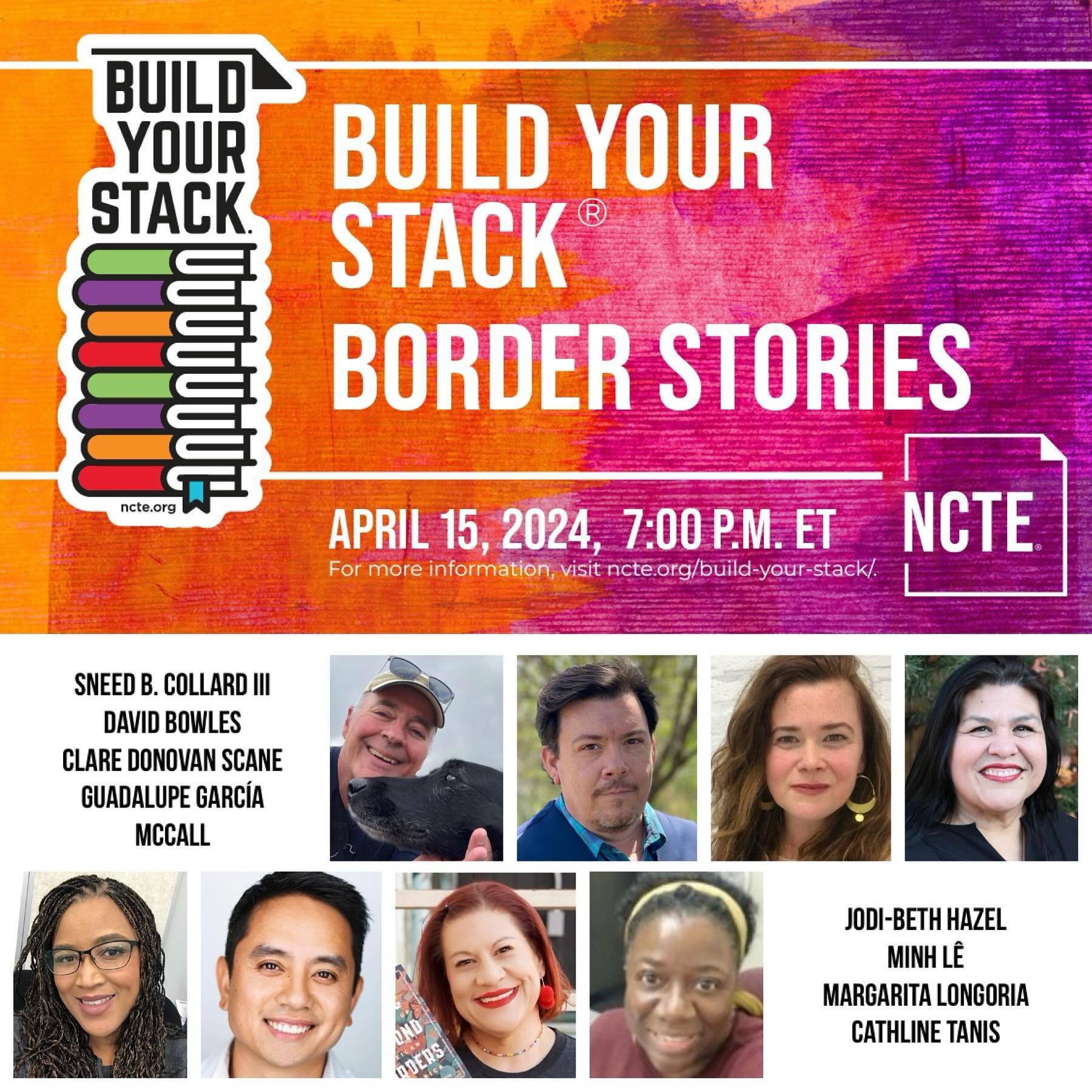TODAY! Join us for an NCTE Build Your Stack conversation about Border Stories ❤️ #buildyourstack 

Registration is open to the public, RSVP here: https://ncte.org/build-your-stack/

@nctegram @sneedcollard @davidobowles @cdsliteracies @guadalupemccal